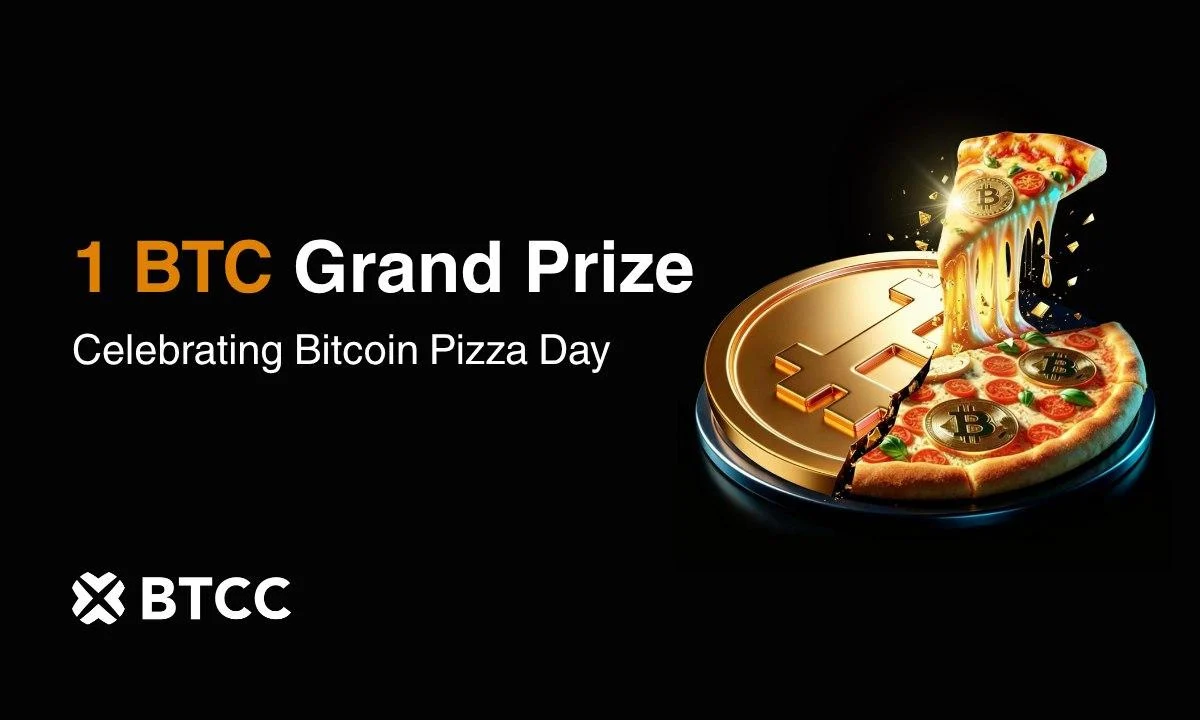 1 BTC na Pizza: BTCC Exchange celebra Dia da Pizza com campanha misteriosa e prêmio milionário