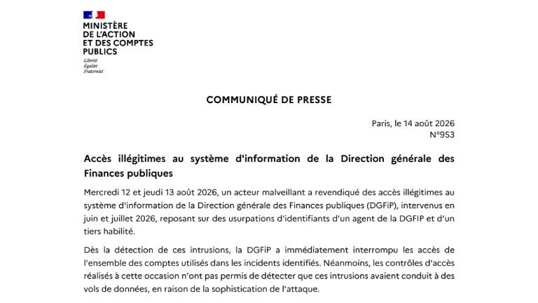 Agência Tributária Francesa Confirma Vazamento de Dados: 678 Mil Registros Roubados por Hackers