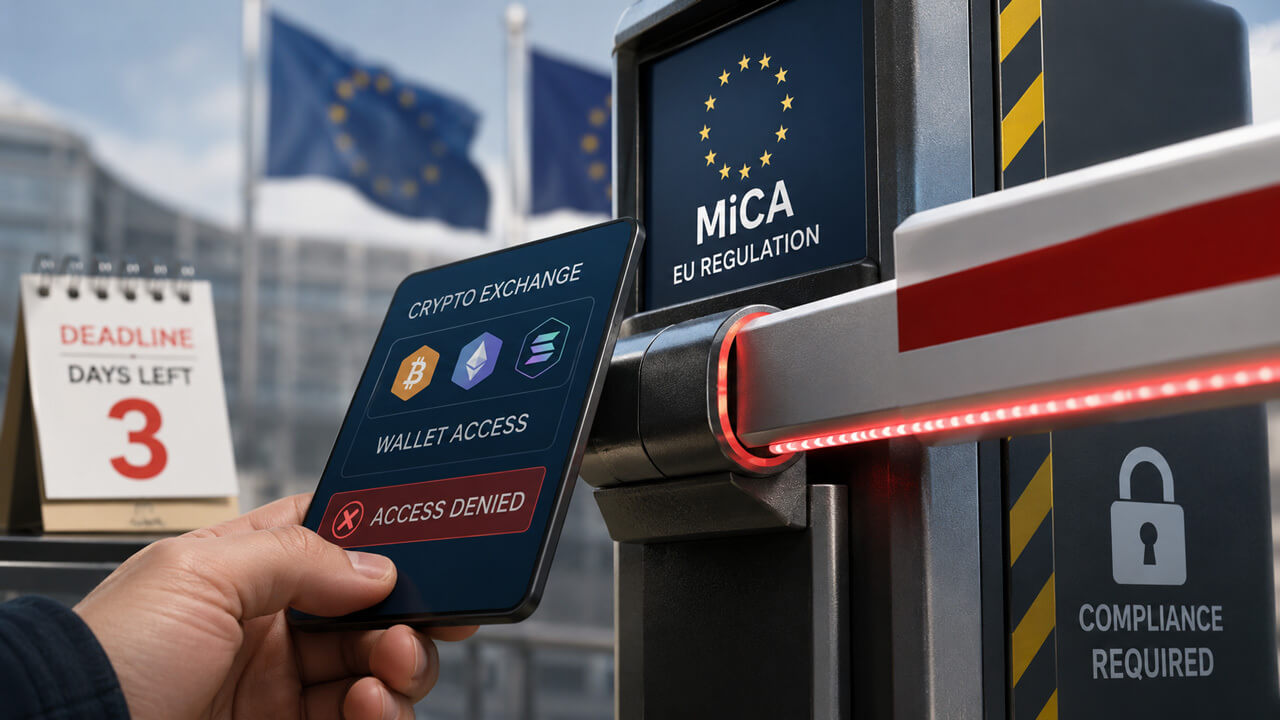 Alerta na Europa: Milhões de usuários de cripto correm risco de bloqueio com prazo do MiCA se aproximando
