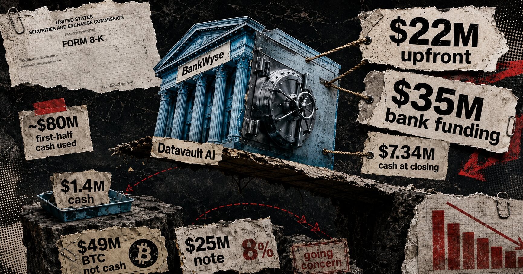 Red flag: Datavault wants to buy bank with $35M when it only has $1.4M in cash