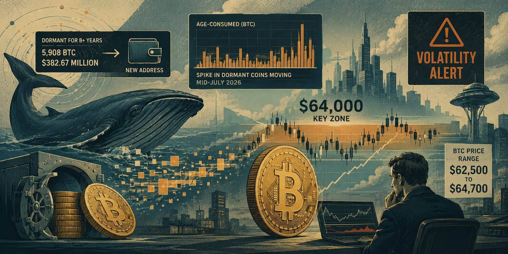 Volatility Alert: Dormant Whale Activity Sparks Chaos as Bitcoin Hovers Near $64K