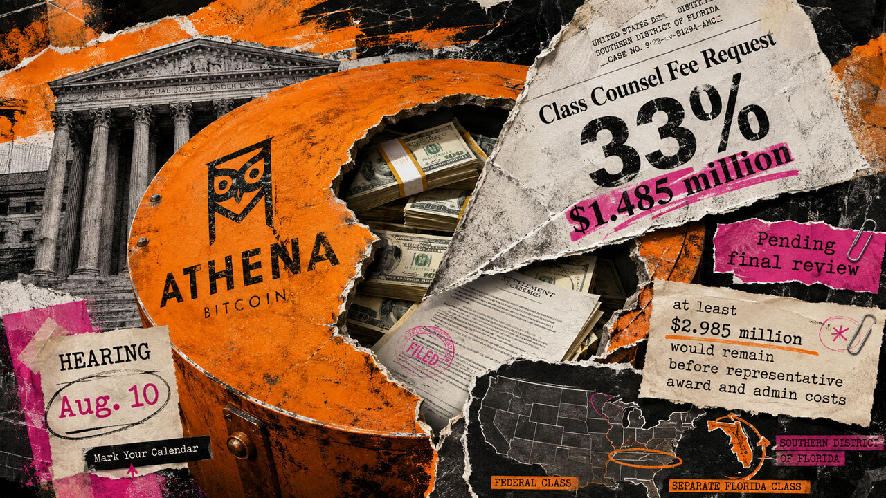 Athena Bitcoin fecha acordo de US$ 4,5 milhões, mas credores podem dividir menos de US$ 3 milhões