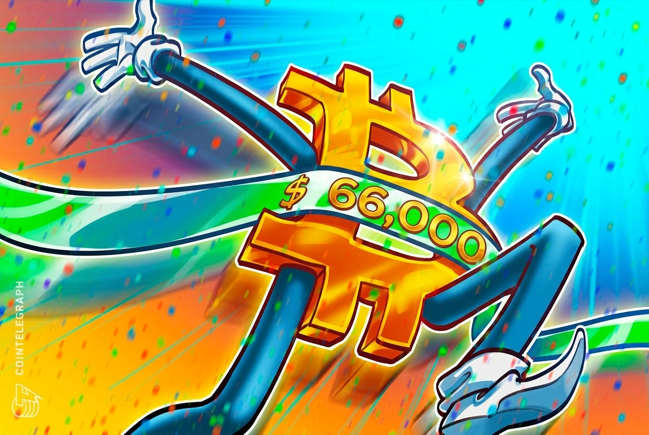 Bitcoin Breaks Resistance to Hit $66K: One-Month High Sparks Bullish Momentum