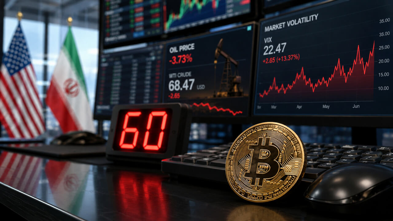 Bitcoin sob pressão: O teste de 60 dias entre tensões no Irã e decisões do Fed