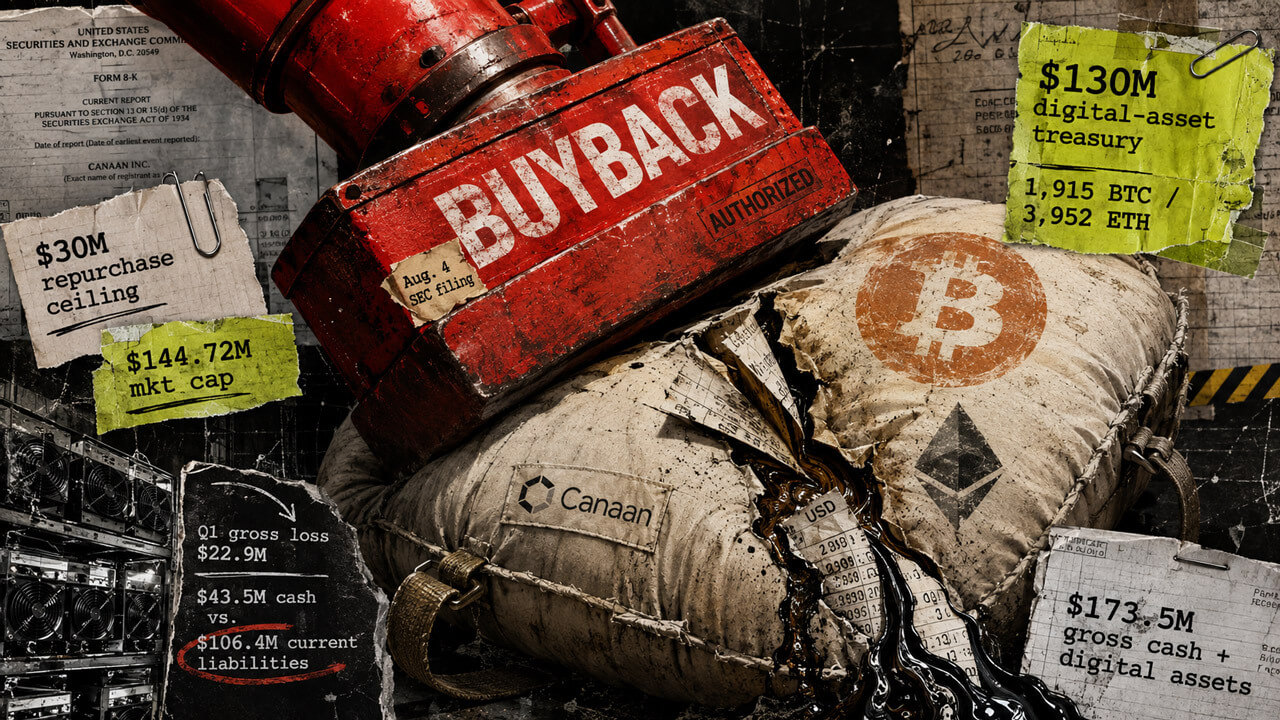 Canaan can use crypto to buy back nearly 20% of its market value while its core business burns cash