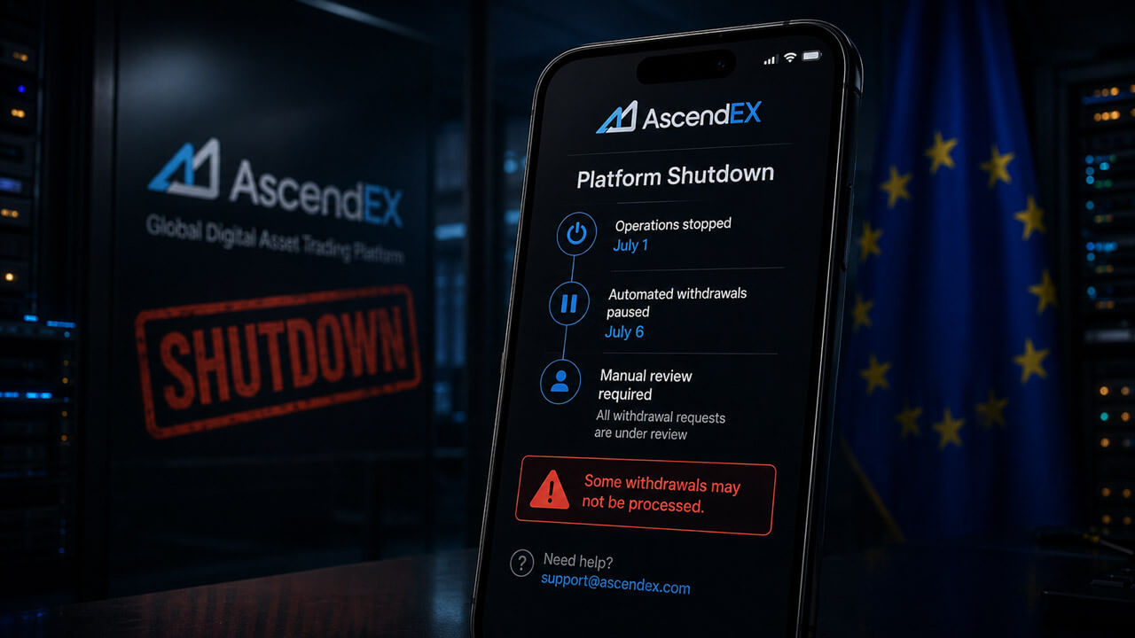 Caos na AscendEX: Exchange encerra operações após falha regulatória e trava saques