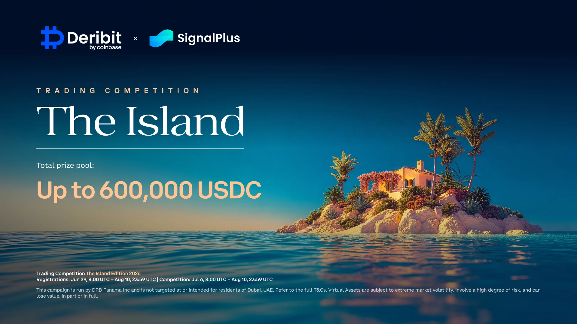 Trading War: Deribit and SignalPlus Unveil 'The Island' with $600,000 USDC Prize Pool