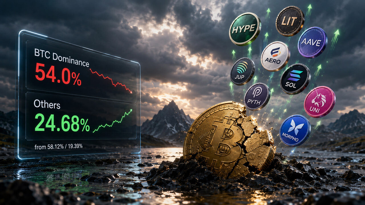 Bitcoin Dominance Hits One-Month Low as Altcoin Surge Signals Market Shift