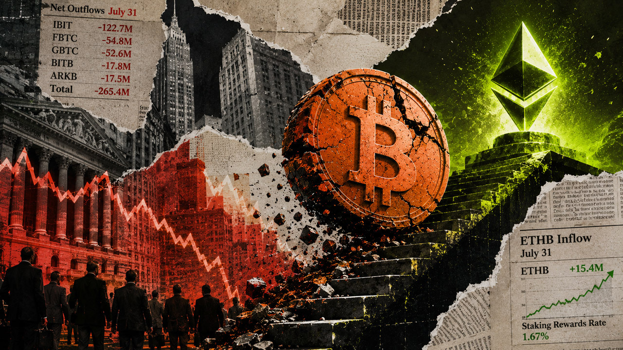 Bitcoin ETFs Bleed $265M in Brutal 24 Hours, Ethereum's 'Rescue' Just Another BlackRock Illusion