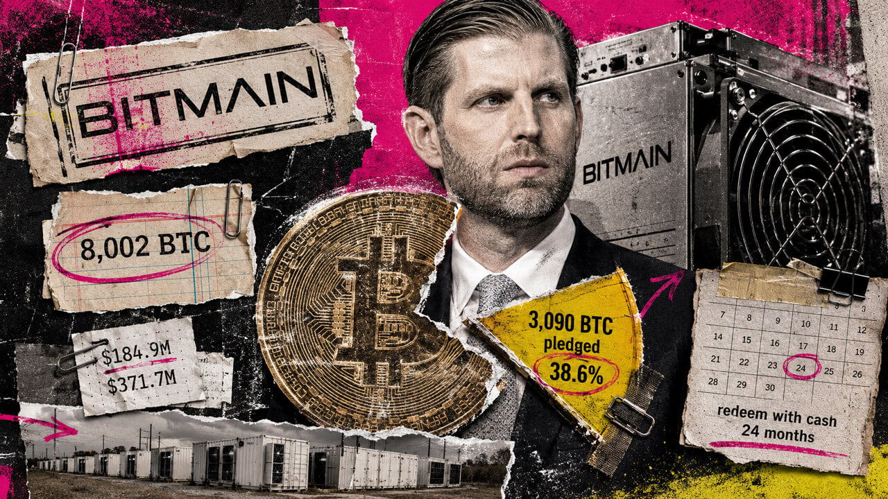 Filho de Trump promete quase 40% de sua Bitcoin para equipamentos de mineração