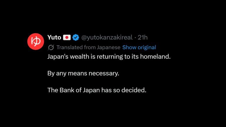 ‘Japan’s Wealth Is Returning’: BOJ Insider Sparks Panic Over Yen Carry Trade Unwind