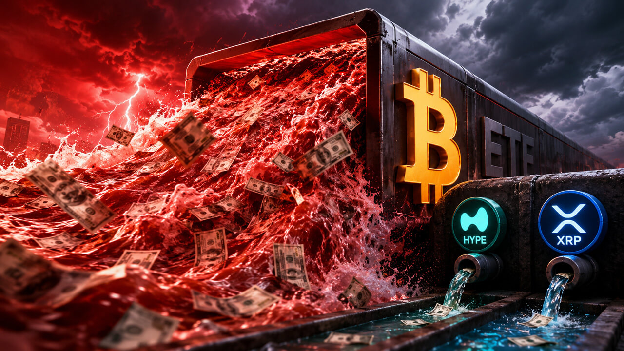 Fuga de Capitais: Investidores retiram US$ 2,5 bilhões de ETFs de Bitcoin e Ethereum, mas XRP e Hyperliquid resistem