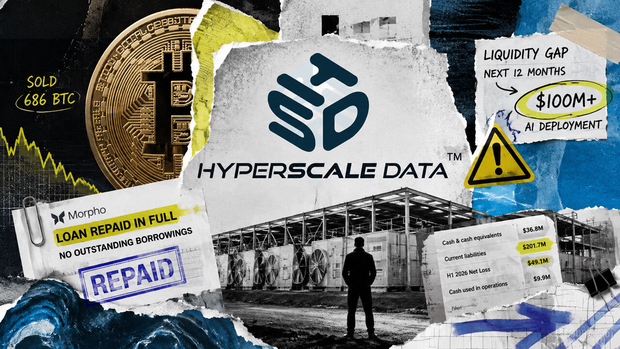 Hyperscale vende 686 BTC para quitar dívidas, mas admite que dinheiro não cobre próximos 12 meses