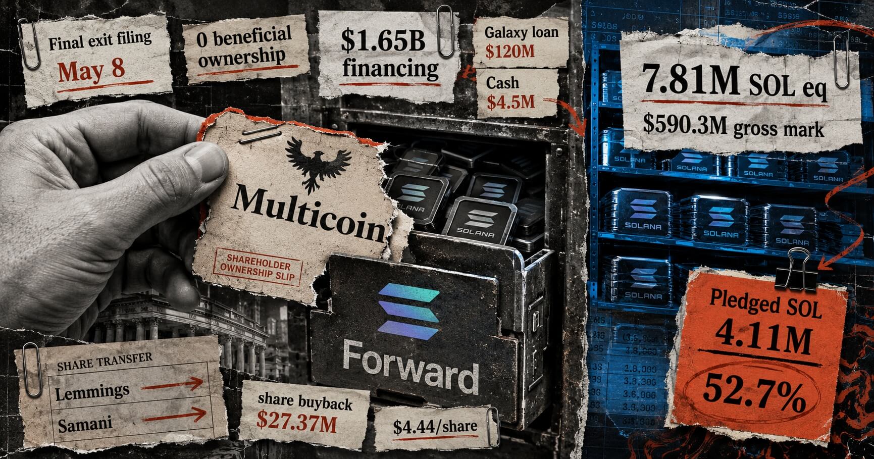 Multicoin Sai da Empresa de Tesouraria de US$ 1,65 Bilhões do Solana que Ajudou a Lançar Há 8 Meses