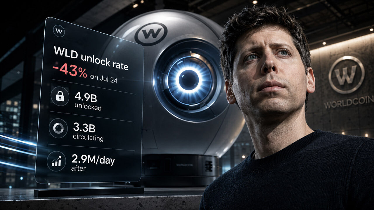 Sam Altman’s Worldcoin Slashes WLD Unlocks by 43%, but 4.9B Token Supply Hangs Over Project