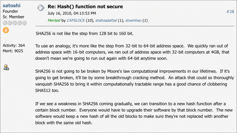Satoshi’s Prophecy: How a 16-Year-Old Hash Defense Shields Bitcoin from Quantum Threats