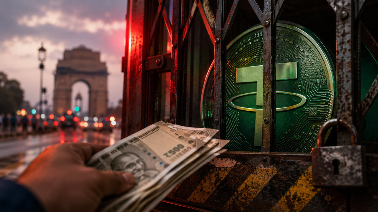 Alerta de Liquidez: Tether dispara 8,5% acima do dólar na Índia devido a pressões regulatórias