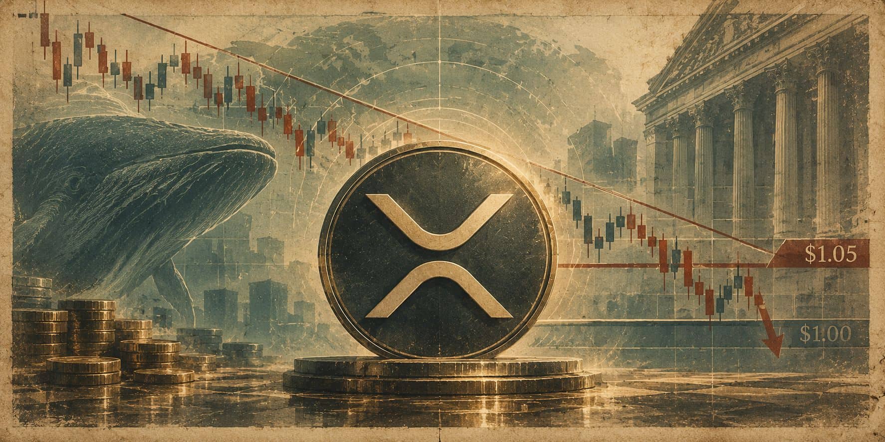 XRP em Alerta: Analistas Preveem Quedas Mais Aprofundadas Após Suporte de US$1.05 Virar Resistência