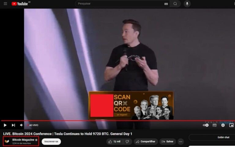 Hackers promovem golpe de bitcoin com Trump e Elon Musk em YouTube sequestrado