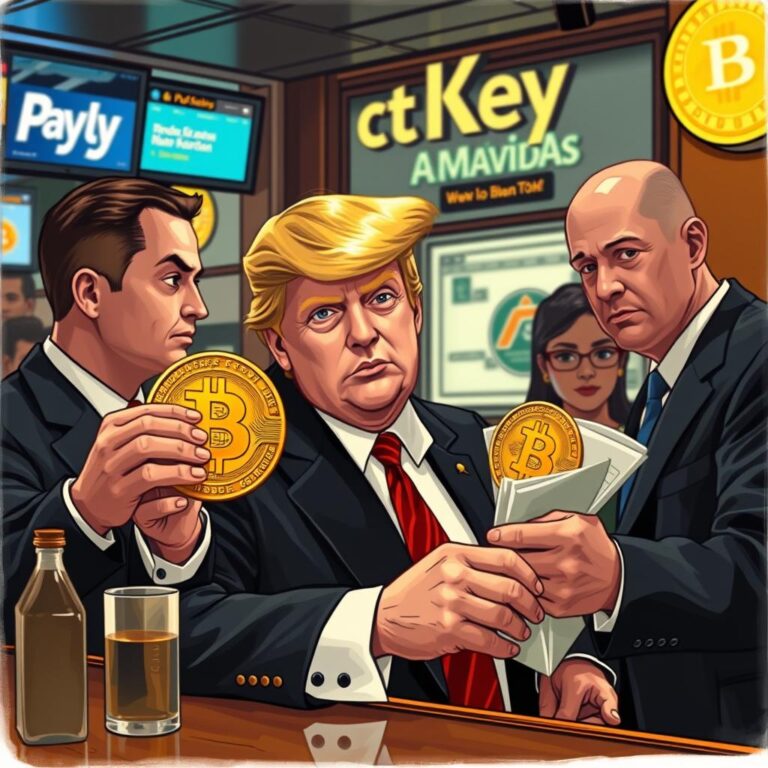 Trump faz transação com Bitcoin pela primeira vez e compra hambúrguer em bar de Nova York